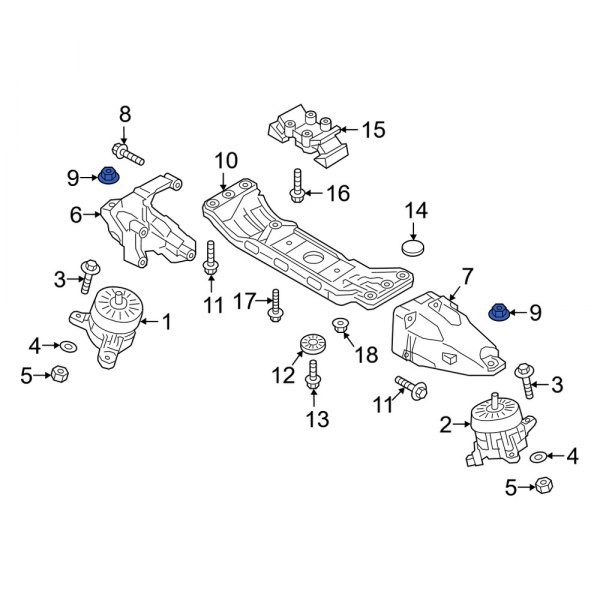 Engine Mount Nut