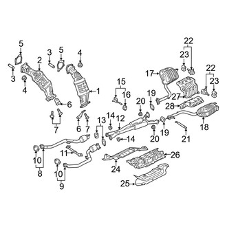 Genesis OE - Exhaust System - Exhaust Components (3.3L)