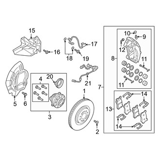 Genesis OE - Front Suspension - Brake Components (RWD)