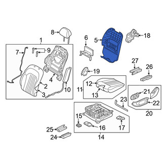 Genesis OE - Front Left Seat Back Panel
