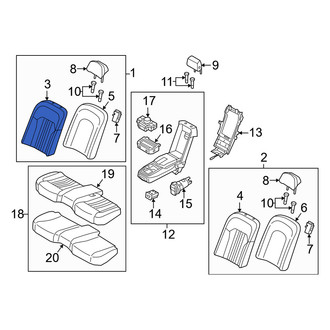 Genesis OE - Front Left Seat Back Cushion Cover