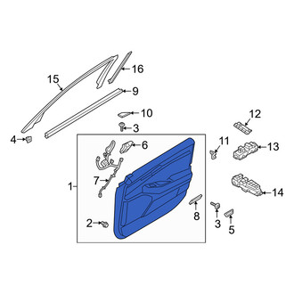 Genesis OE - Rear Right Inner Door Interior Trim Panel