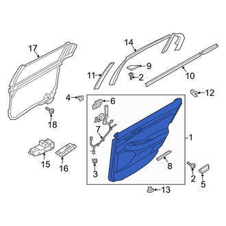 Genesis OE - Rear Right Inner Door Interior Trim Panel