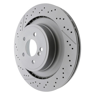 Genuine® - Drilled and Slotted Vented Rear Driver Side Brake Rotor