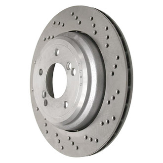 Genuine® - Drilled Vented Rear Passenger Side Brake Rotor