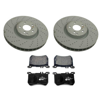 Genuine® - 1-Piece Plain Brake Kit with Semi-Metallic Brake Pads