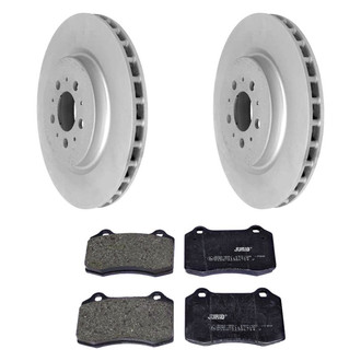 Genuine® - 1-Piece Plain Brake Kit with Semi-Metallic Brake Pads