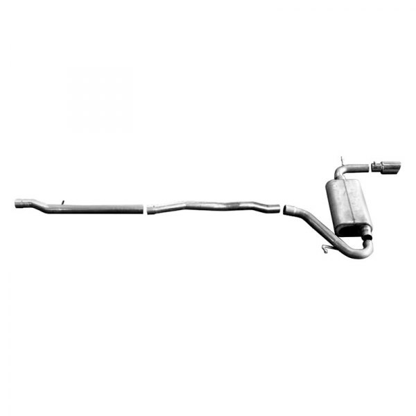 Gibson® - Swept Side™ Aluminized Steel Cat-Back Exhaust System, Jeep Patriot