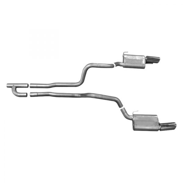 Gibson® - American Muscle Car™ Aluminized Steel Cat-Back Exhaust System, Ford Mustang