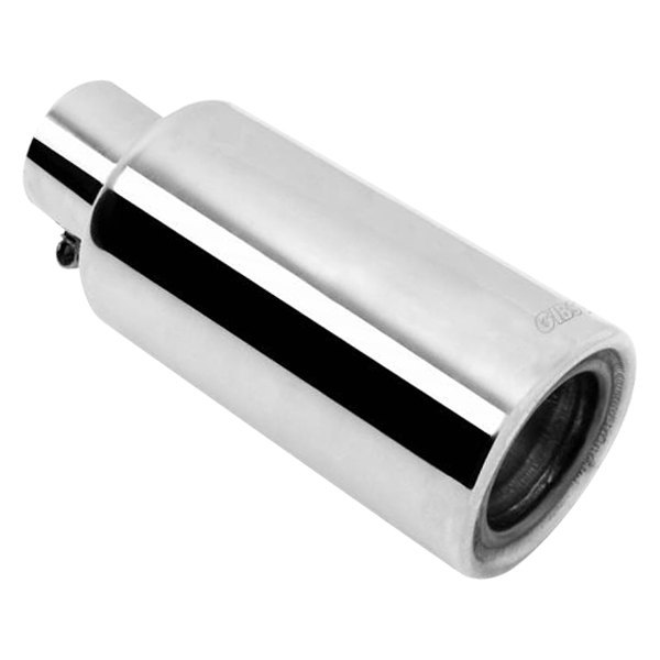 Gibson® - Stainless Steel Quiet Style Round Rolled Edge Angle Cut Polished Exhaust Tip