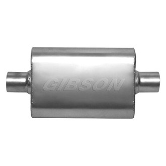 Gibson® - CFT Superflow™ Stainless Steel Oval Gray Exhaust Muffler (2.5" Center ID, 2.5" Center OD, 13" Length)