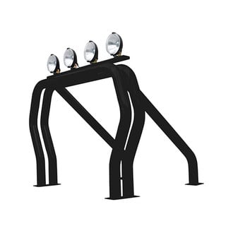 Go Rhino® - Between Tire Wells Black Mild Steel Bed Bar Complete Kit