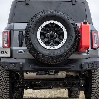 Go Rhino® - Rockline™ Full Width Black Rear HD Bumper