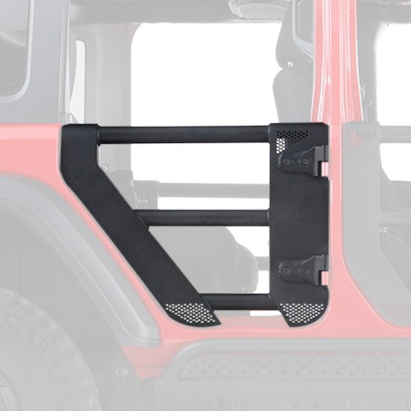 Go Rhino® - Trailline Textured Black Steel Rear Tube Doors