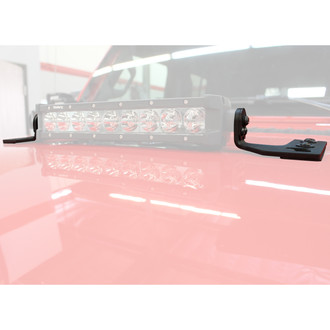 Go Rhino® - Black Textured Powder Coat Galvanized Steel Hood Hinge Mounts for 10" Double Row