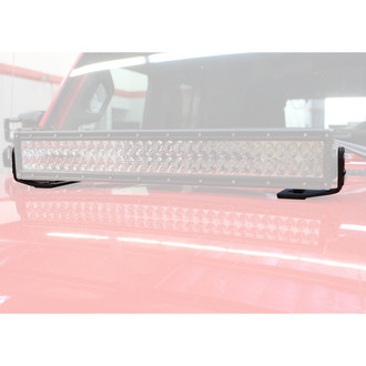 Go Rhino® - Black Textured Powder Coat Galvanized Steel Grille Mounts for 20" Double Row