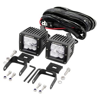 Go Rhino® - 2x18W Cube White Housing Combo Spot/Flood Beam LED Lights