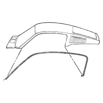 Goodmark® - Body Parts Roof Rail Weatherstrips