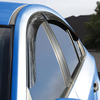 Goodyear Accessories - Tape-On Smoke Front and Rear Side Window Deflectors