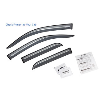Goodyear Accessories - Tape-On Smoke Front and Rear Side Window Deflectors
