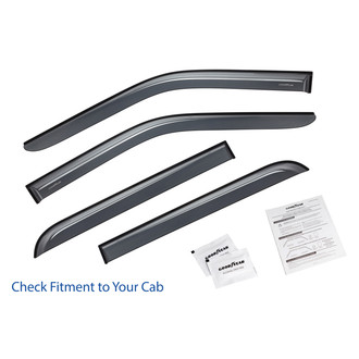 Goodyear Accessories - Tape-On Smoke Front and Rear Side Window Deflectors