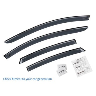Goodyear Accessories - Tape-On Smoke Front and Rear Side Window Deflectors