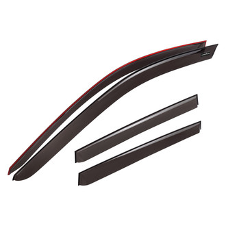 Goodyear Accessories - Tape-On Smoke Front and Rear Side Window Deflectors