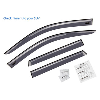 Goodyear Accessories - Tape-On Smoke Front and Rear Side Window Deflectors