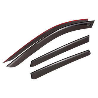 Goodyear Accessories - Tape-On Smoke Front and Rear Side Window Deflectors