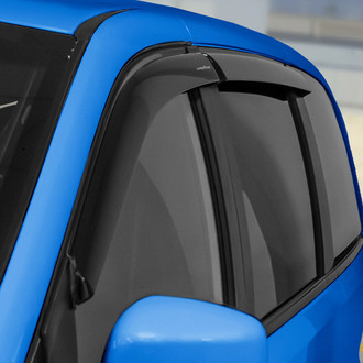 Goodyear Accessories - Tape-On Smoke Front and Rear Side Window Deflectors with 2 License Plate Frames
