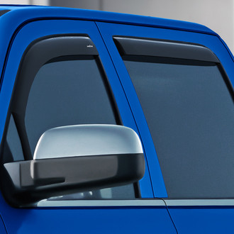 Goodyear Accessories - In-Channel Smoke Front and Rear Side Window Deflectors with 2 License Plate Frames