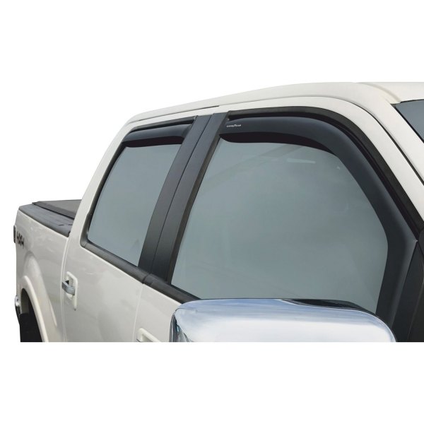 Goodyear Accessories - In-Channel Shatterproof Smoke Front and Rear Side Window Deflectors