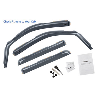 Goodyear Accessories - In-Channel Smoke Front and Rear Side Window Deflectors