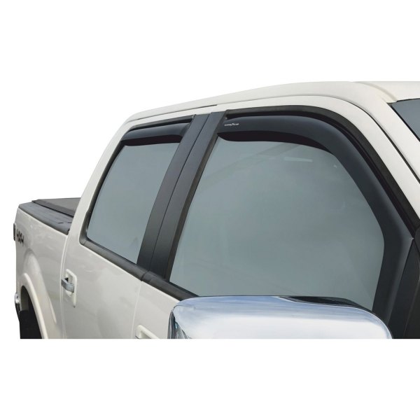 Goodyear Accessories - In-Channel Shatterproof Smoke Front Side Window Deflectors