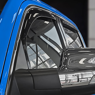 Goodyear Accessories - In-Channel Smoke Front and Rear Side Window Deflectors with 2 License Plate Frames