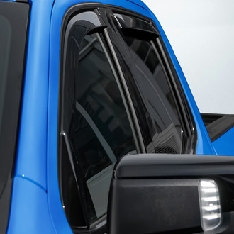 Goodyear Accessories - In-Channel Smoke Front and Rear Side Window Deflectors with 2 License Plate Frames