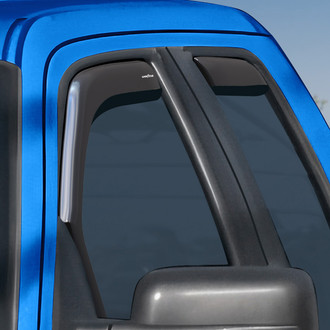 Goodyear Accessories - In-Channel Smoke Front and Rear Side Window Deflectors with 2 License Plate Frames