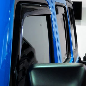 Goodyear Accessories - In-Channel Smoke Front and Rear Side Window Deflectors with 2 License Plate Frames