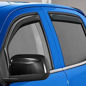 Goodyear Accessories - In-Channel Smoke Front and Rear Side Window Deflectors with 2 License Plate Frames