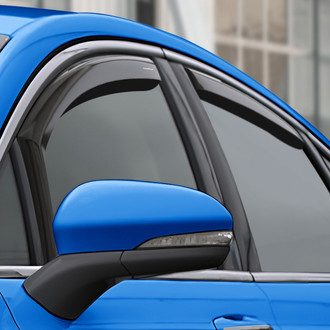 Goodyear Accessories - In-Channel Smoke Front and Rear Side Window Deflectors with 2 License Plate Frames