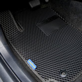 Goodyear Accessories - All-Weather 1st & 2nd Row Black Rubber Floor Mat Set