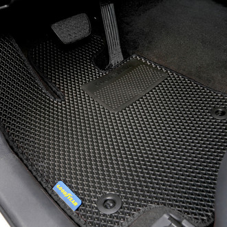 Goodyear Accessories - All-Weather 1st & 2nd Row Black Rubber Floor Mat Set