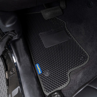 Goodyear Accessories - All-Weather 1st & 2nd Row Black Rubber Floor Mat Set