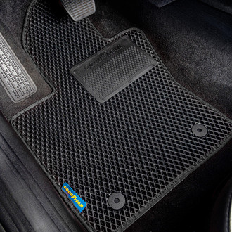 Goodyear Accessories - All-Weather 1st & 2nd Row Black Rubber Floor Mat Set