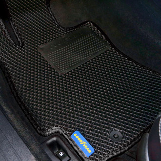 Goodyear Accessories - All-Weather 1st & 2nd Row Black Rubber Floor Mat Set