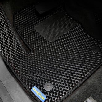 Goodyear Accessories - All-Weather 1st & 2nd Row Black Rubber Floor Mat Set