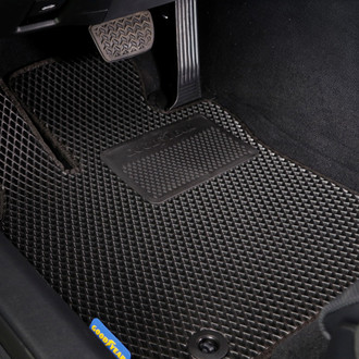Goodyear Accessories - All-Weather 1st & 2nd Row Black Rubber Floor Mat Set