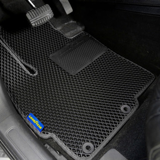 Goodyear Accessories - All-Weather 1st & 2nd Row Black Rubber Floor Mat Set
