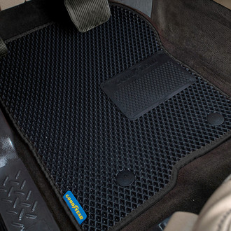 Goodyear Accessories - All-Weather 1st & 2nd Row Black Rubber Floor Mat Set