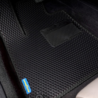Goodyear Accessories - All-Weather 1st & 2nd Row Black Rubber Floor Mat Set